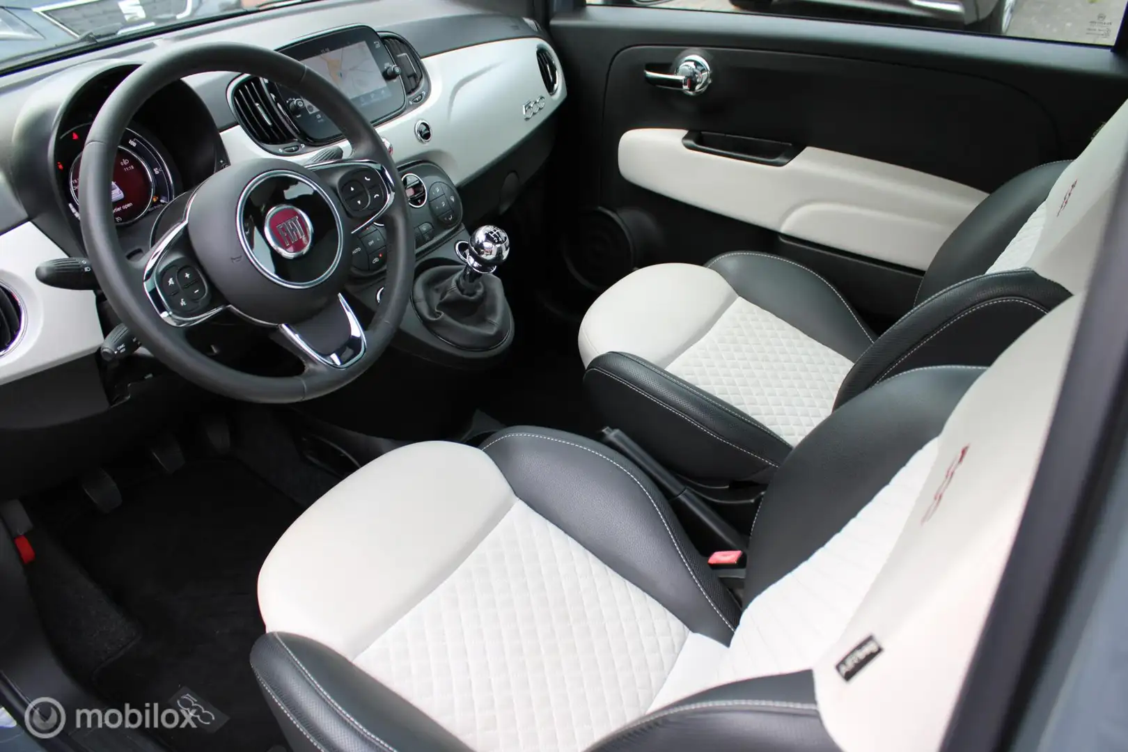Fiat 500 1.2 Star 4 Cilinder, Sportstoelen, Leer, Panodak, Grijs - 2