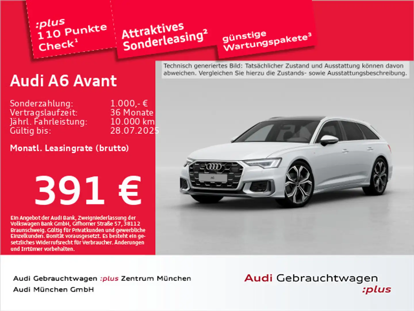 Audi A6 45 TFSI qu. S tronic S line Pano/ACC/AH Weiß - 1