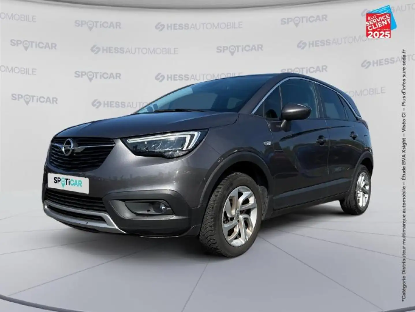 Opel Crossland X 1.2 Turbo 110ch Elegance Euro 6d-T Gris - 1