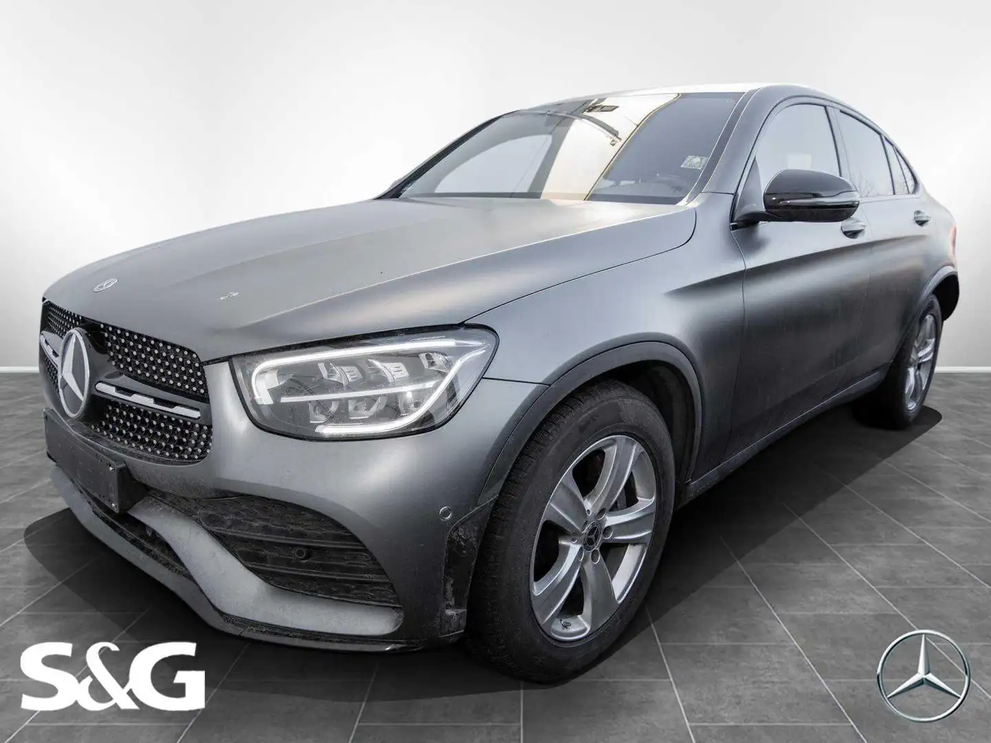 Mercedes-Benz GLC 220 d 4M Coupé AMG Business+Chrom+ESHD+RüKam Gris - 1