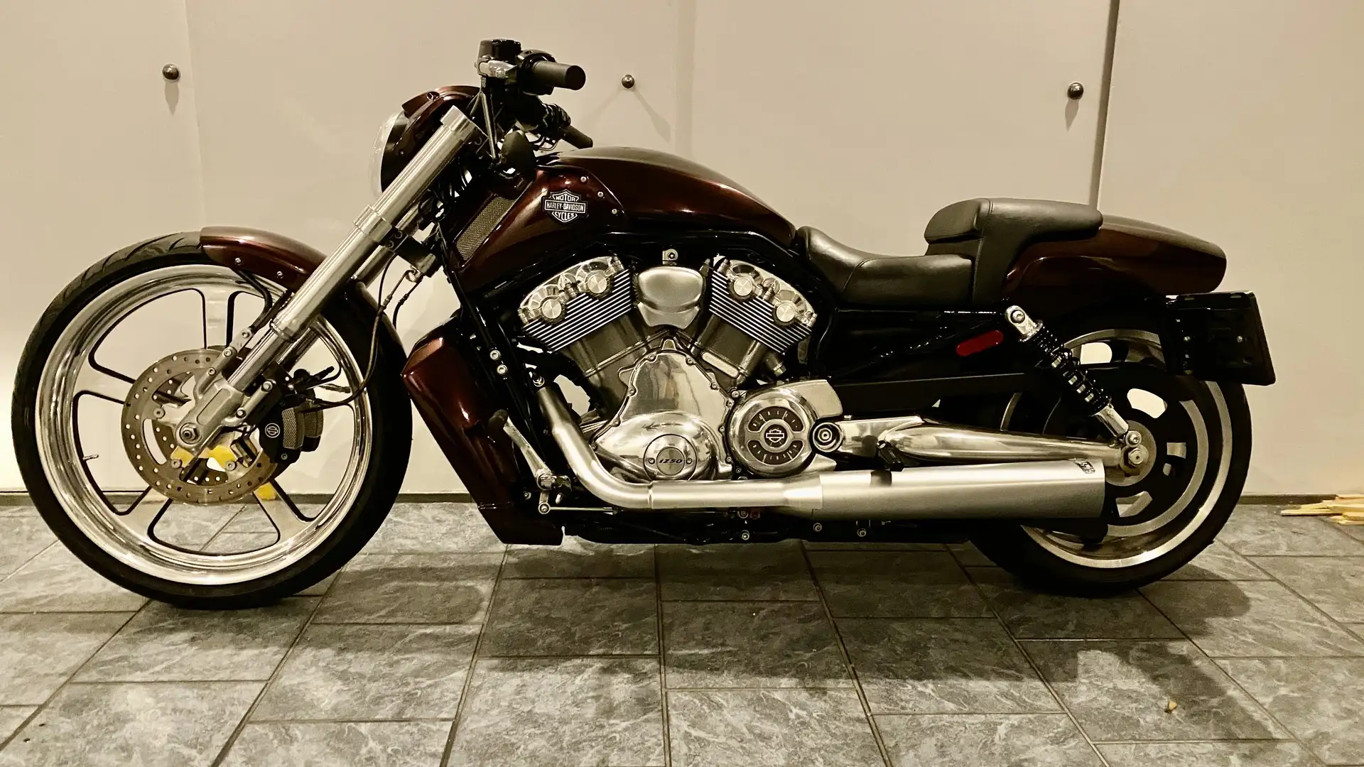Harley-Davidson V-Rod MUSCLE (VRSC-F), custom wheel, low km, 1250cc Zwart - 1