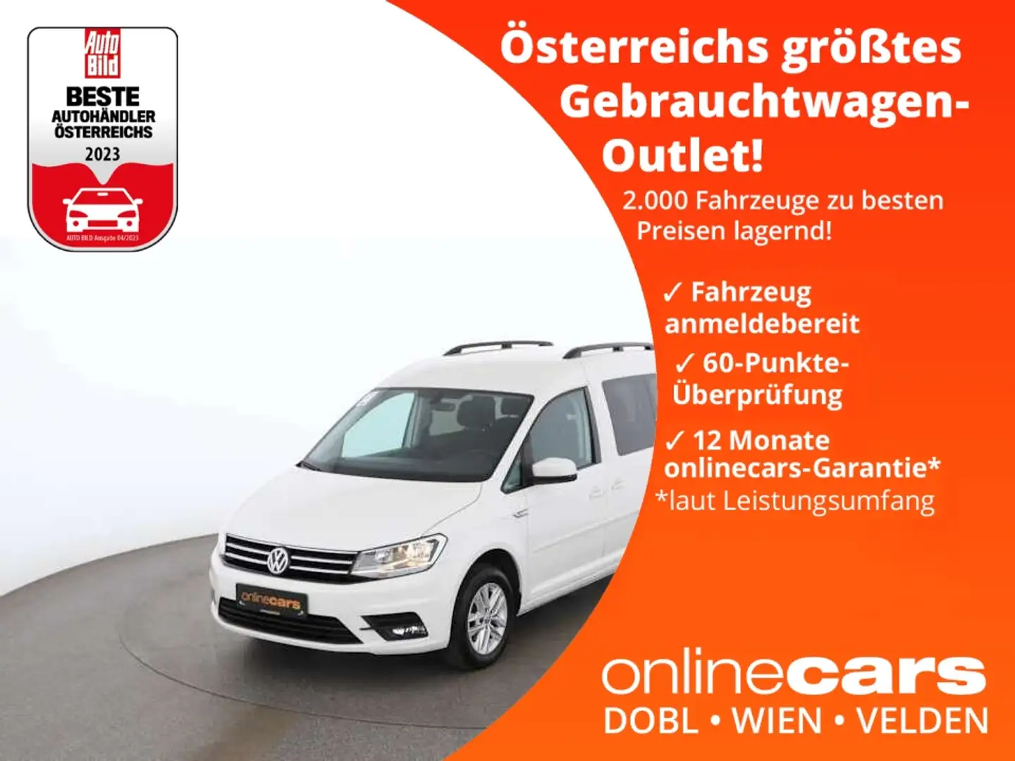 Volkswagen Caddy PKW 1.0 TSI Comfortline TEMPOMAT PARKHILFE Weiß - 1