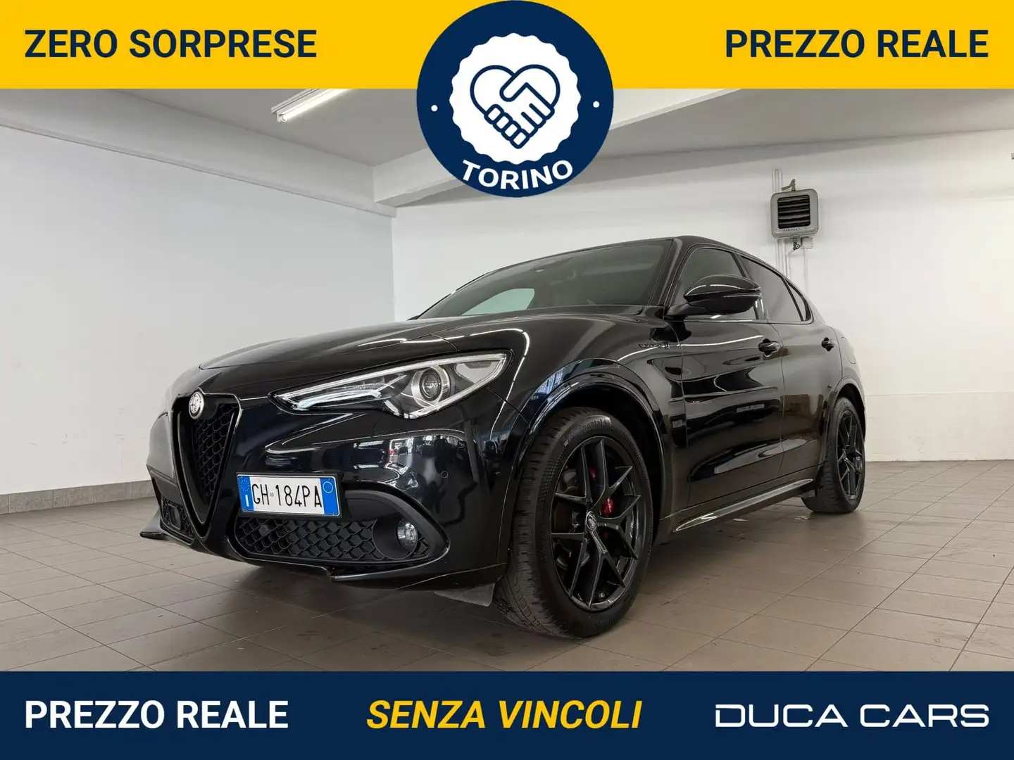 Alfa Romeo Stelvio 2.2diesel 210CV AT8 Q4Veloce Tì anche a324€ Nero - 1