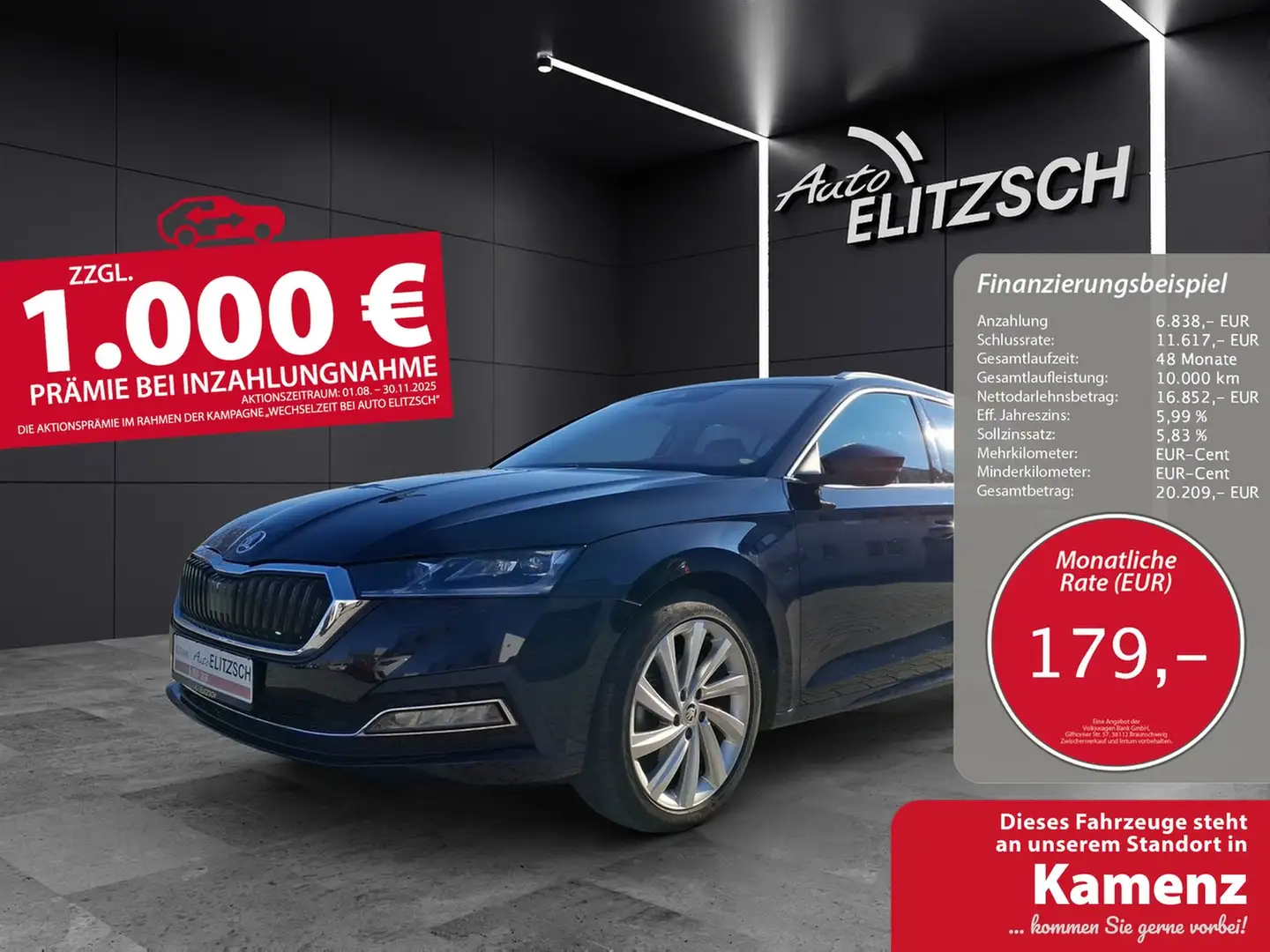 Skoda Octavia Combi TSI Style Matrix Navi HUD ACC AHK SH 18" Schwarz - 1