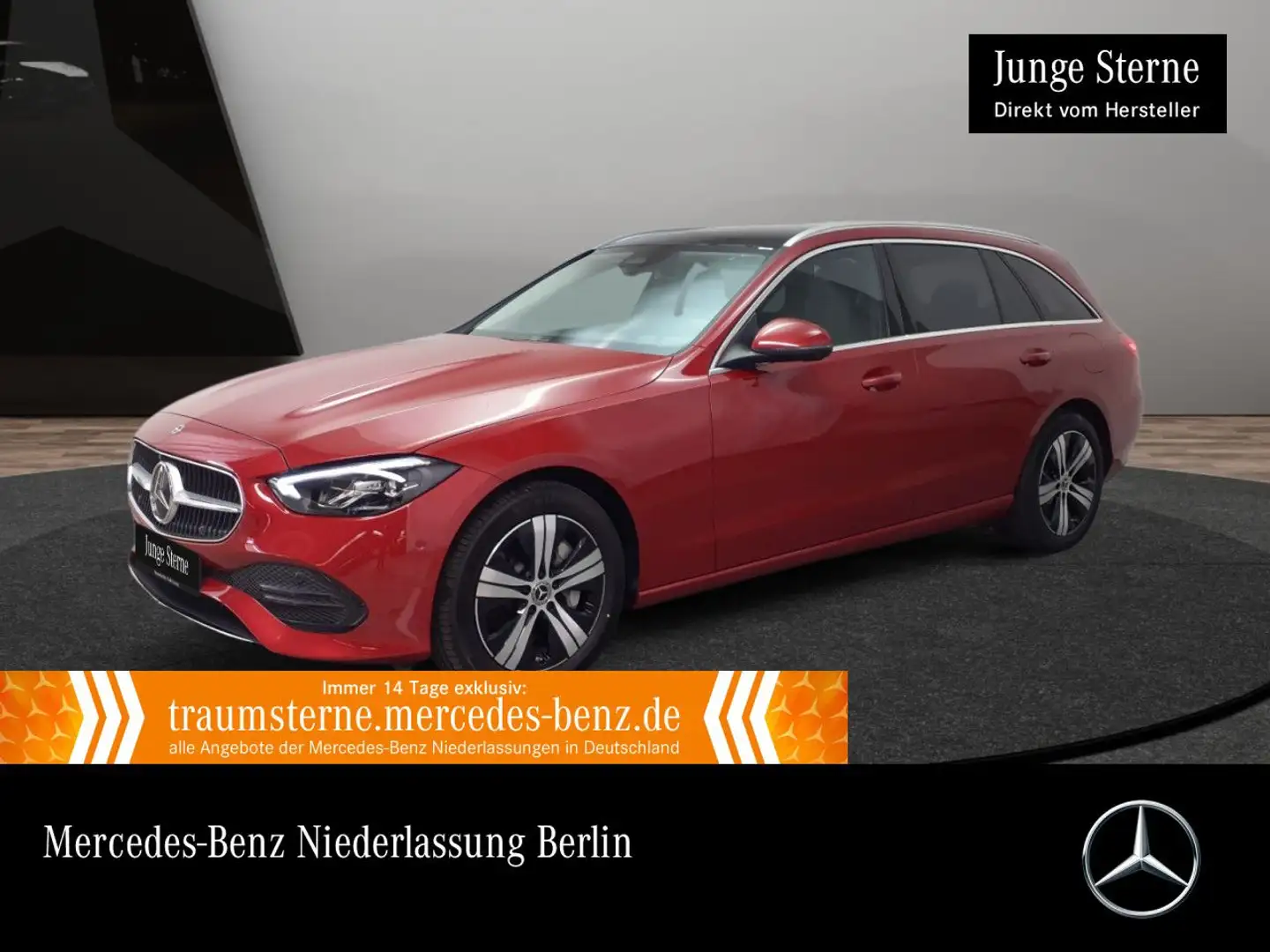 Mercedes-Benz C 300 de T 4M AVANTG+PANO+360+LED+TOTW+KEYLESS+9G Rot - 1