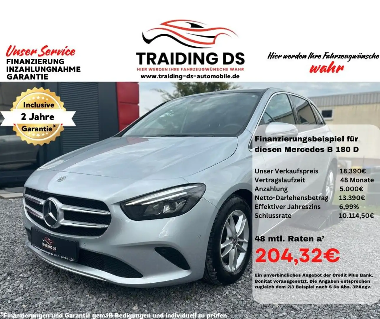 Mercedes-Benz B 180 / PANO / LED / 3 JAHRE GARANTIE Argent - 1