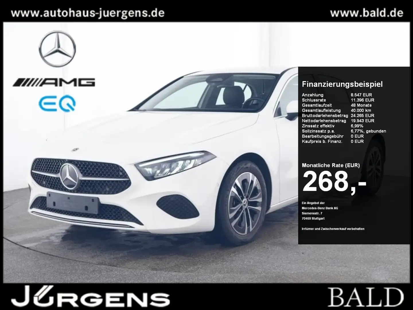 Mercedes-Benz A 180 Progressive/LED/Cam/Winter/SHZ/17' Blanc - 1