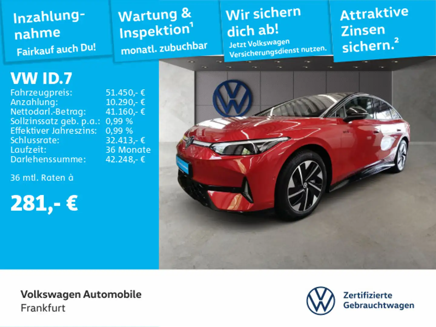Volkswagen ID.7 GTX 4-Motion HUD IQ.Drive Navi ACC Rot - 1