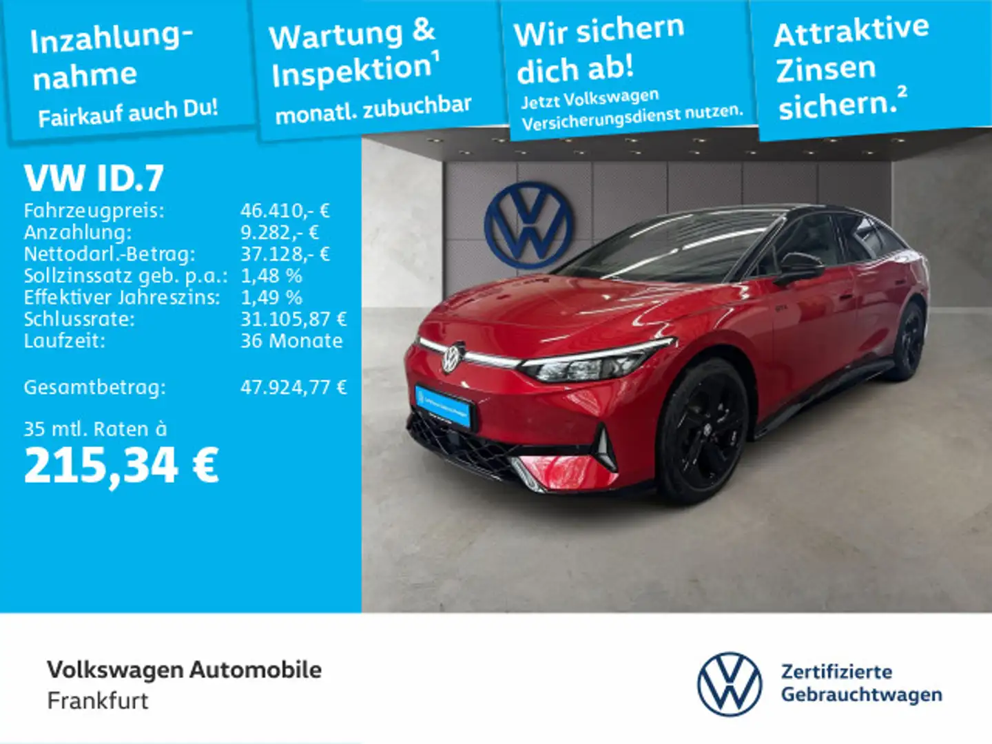 Volkswagen ID.7 GTX 4-Motion HUD IQ.Drive Navi ACC Rot - 1