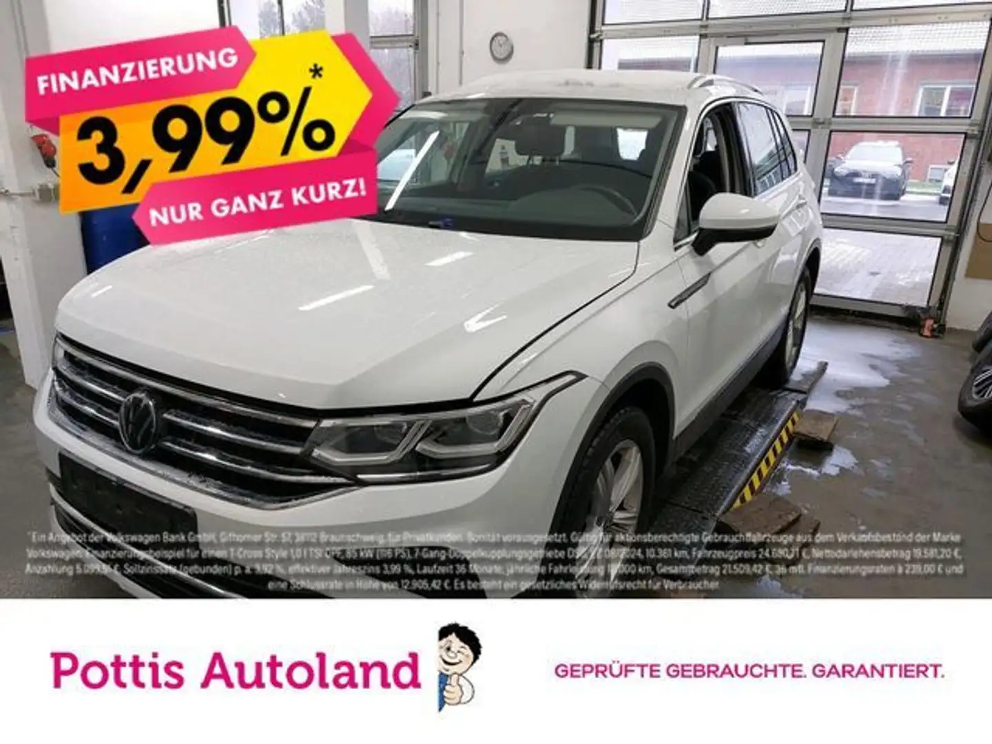 Volkswagen Tiguan 2.0 TDI DSG 4M ELEGANCE STDHZG MATRIX KAM Weiß - 1