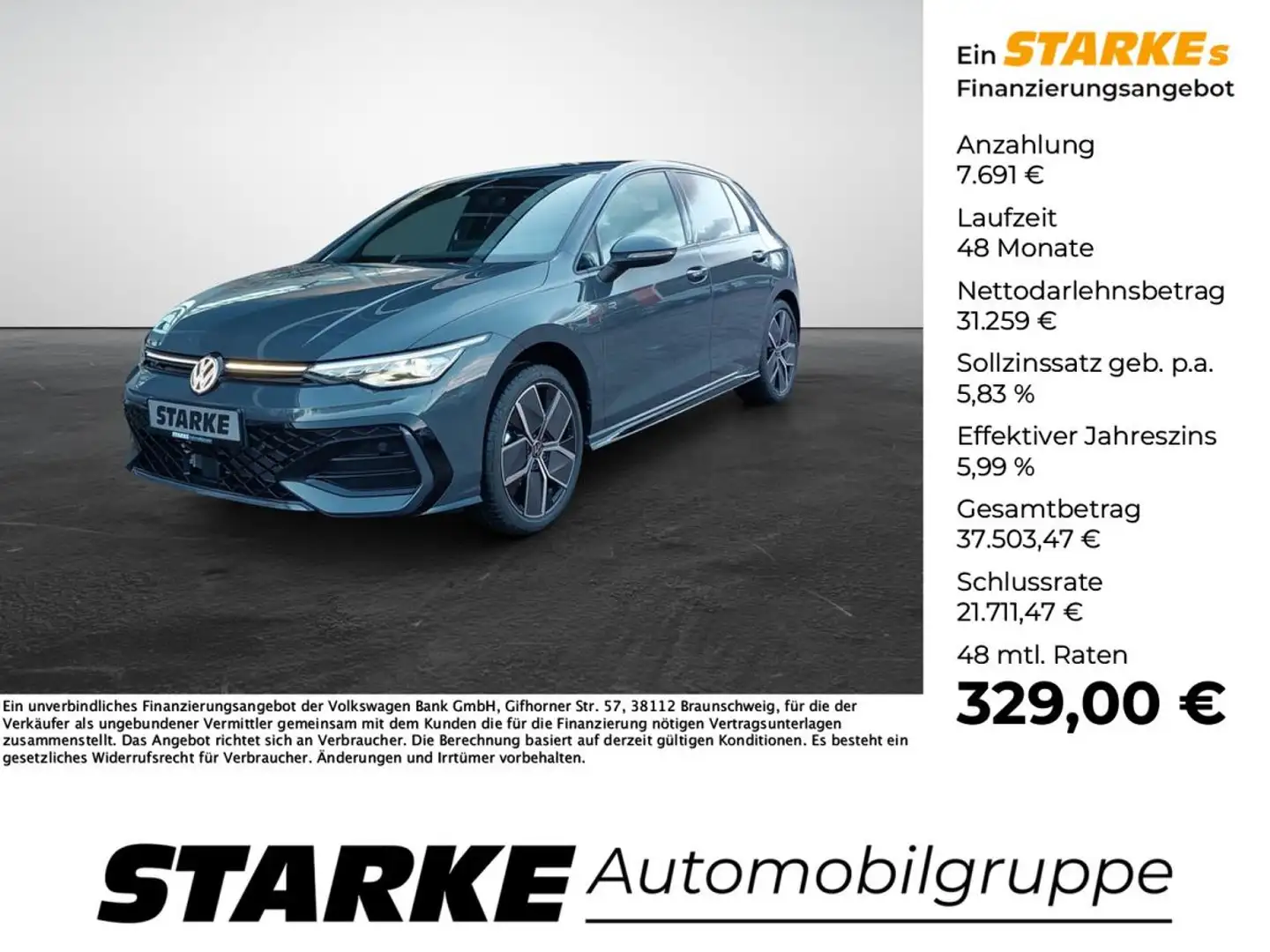 Volkswagen Golf 8 1.5 eTSI DSG R-Line Grau - 1