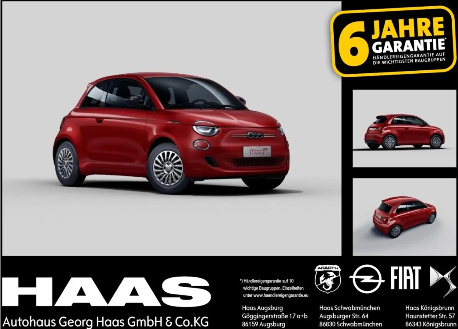 Fiat 500e 🔥 Begrenztes Sonderangebot! ⏳ Schnell zugreifen!  Rot - 1