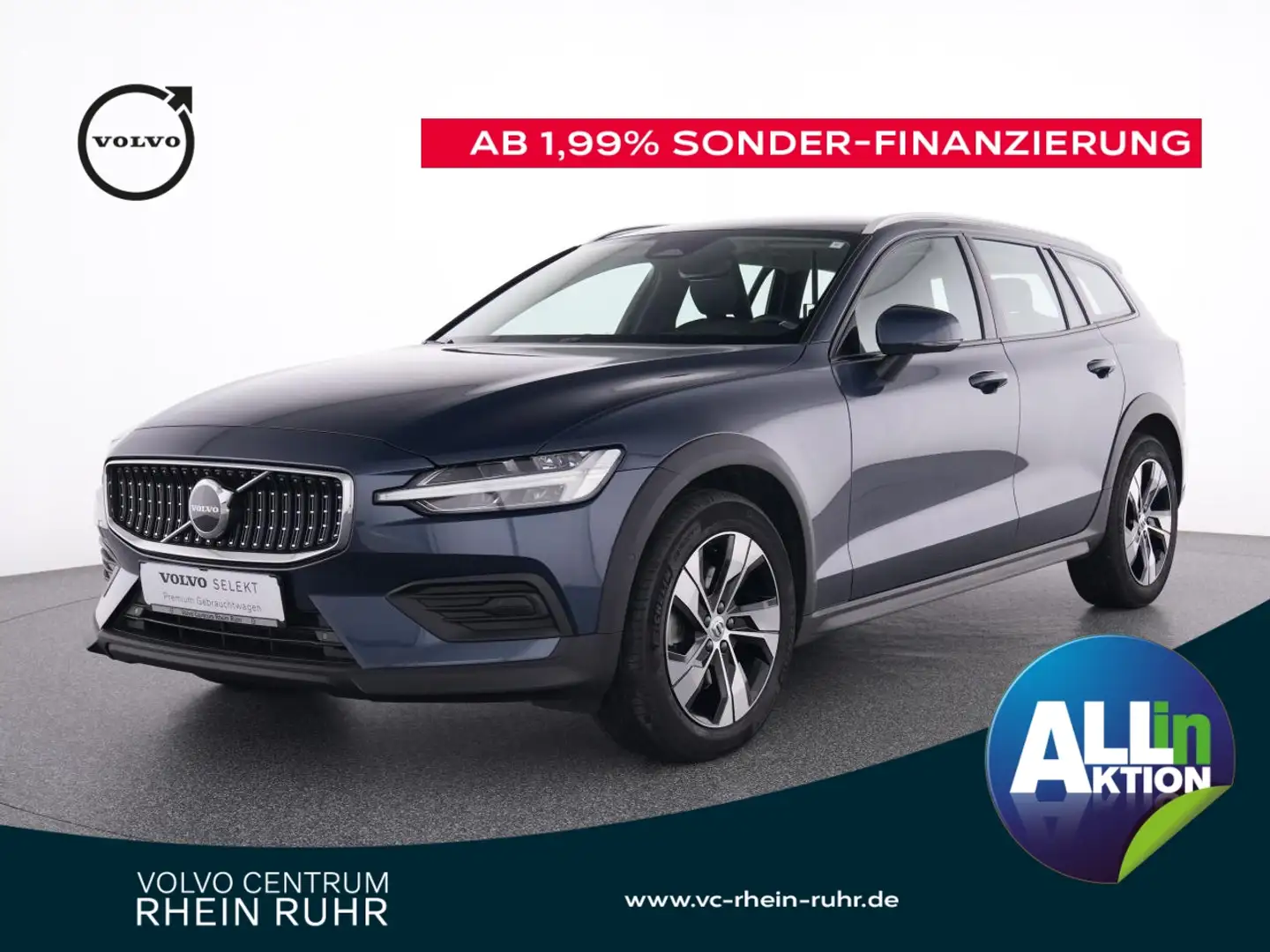 Volvo V60 Cross Country B4 D Plus AWD +WINTERPAKET+P+ Blauw - 1