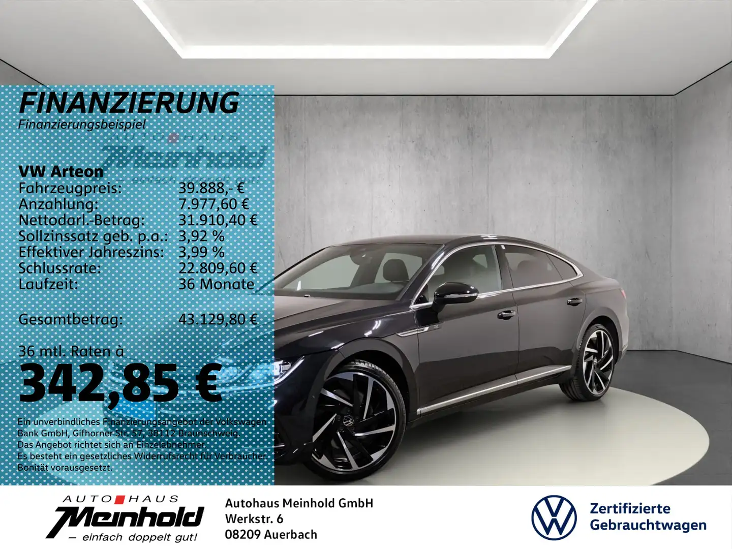 Volkswagen Arteon 2.0 TSI DSG 4M R-Line, AHK, Matrix, 20" Noir - 1