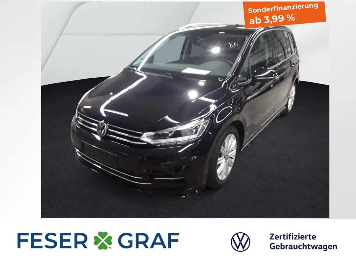 Volkswagen Touran 1.5TSI R-Line DSG Assistenz+Fahrassistenz+Winter-P Schwarz - 1