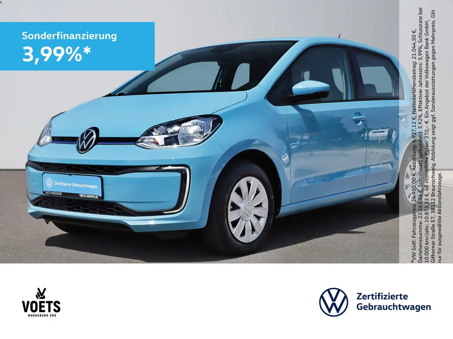 Volkswagen e-up! AUTOMATIK FAHRERASISSTENZPAKET+KAMERA+CCS Blu/Azzurro - 1