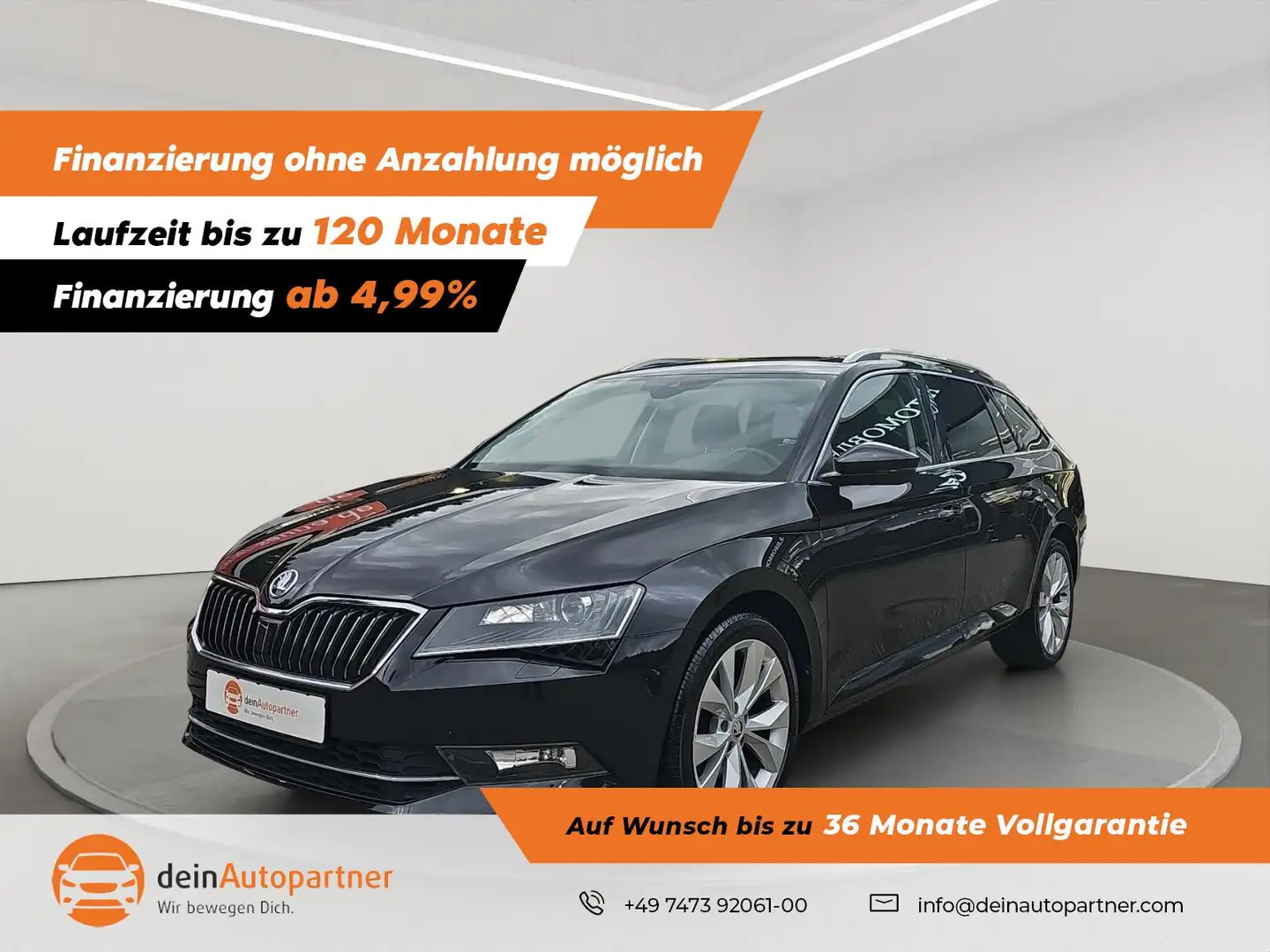 Skoda Superb Combi Style 4x4 Navi RFK Xenon Pano Schwarz - 1