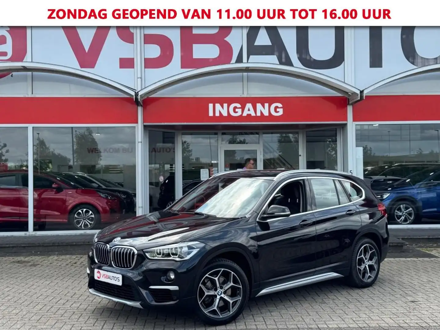 BMW X1 S-DRIVE 1.8 AUT.  LED HALF-LEER NAVIGATIE TREKHAAK Zwart - 1