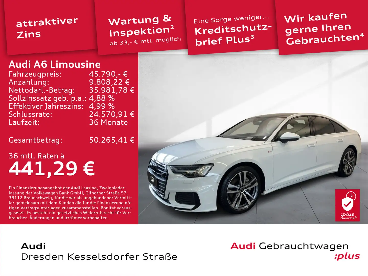 Audi A6 45 TFSI Q. design Kamera Navi LED P Weiß - 1
