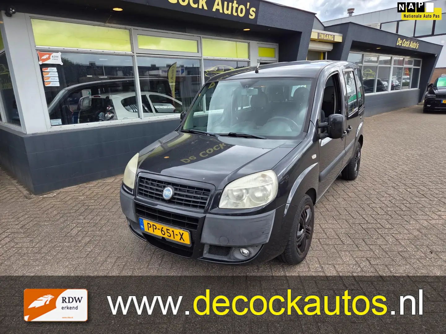 Fiat Doblo 1.4 Active/AIRCO/2X SCHUIFDEUR Zwart - 1
