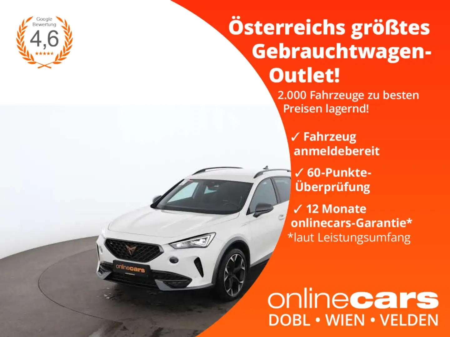 CUPRA Formentor 1.4 eHybrid PHEV VZ 150/245 Aut LED NAV Biały - 1