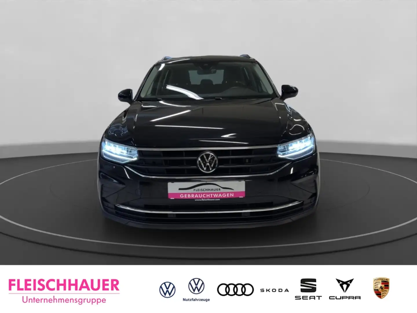 Volkswagen Tiguan Life 2.0 TDI Navi+LED+AHK+Leder+App-connect Schwarz - 2