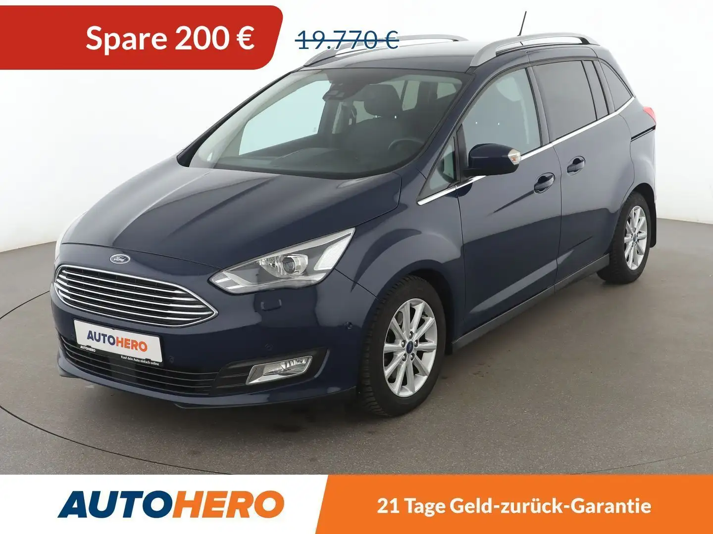 Ford Grand C-Max 1.5 EcoBoost Titanium Aut.*XENON*NAVI*ACC*CAM*PDC* Blau - 1