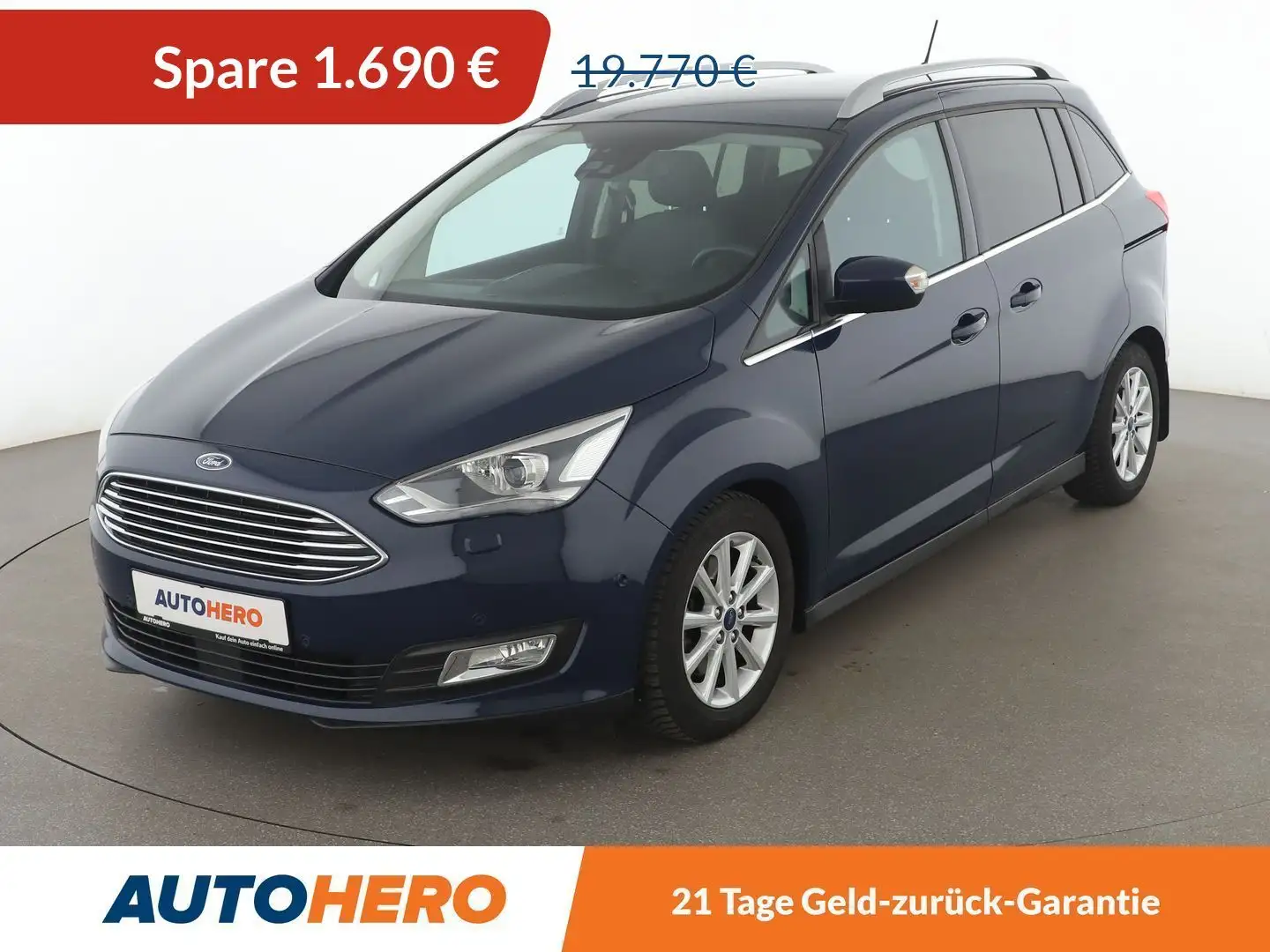 Ford Grand C-Max 1.5 EcoBoost Titanium Aut.*XENON*NAVI*ACC*CAM*PDC* Blau - 1