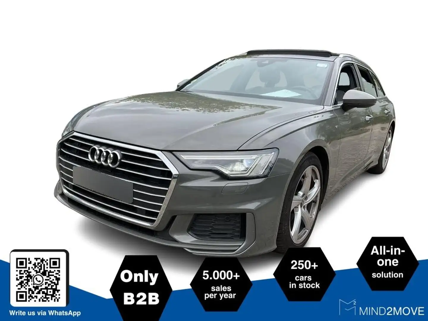 Audi A6 40 2.0 TDI Avant S-Line (EURO 6d) Gris - 2