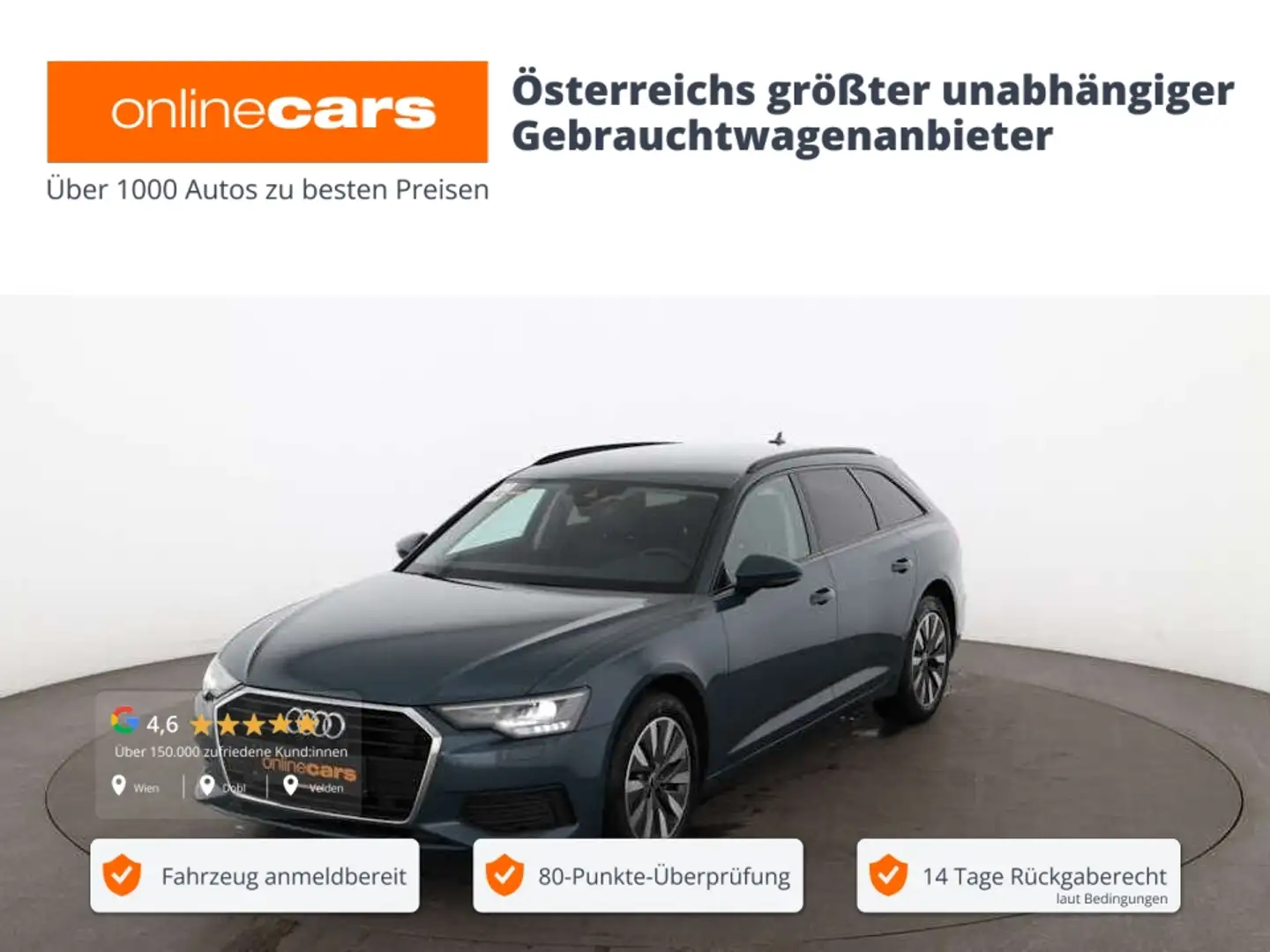 Audi A6 Avant 35 TDI Aut LED AHK LEDER R-CAM SITZHZG Grün - 1