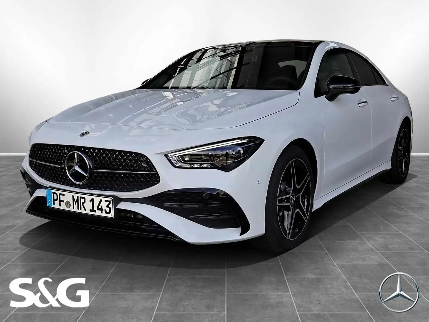 Mercedes-Benz CLA 200 Coupé AMG MBUX+360°+M-LED+Pano+Distronic Weiß - 1