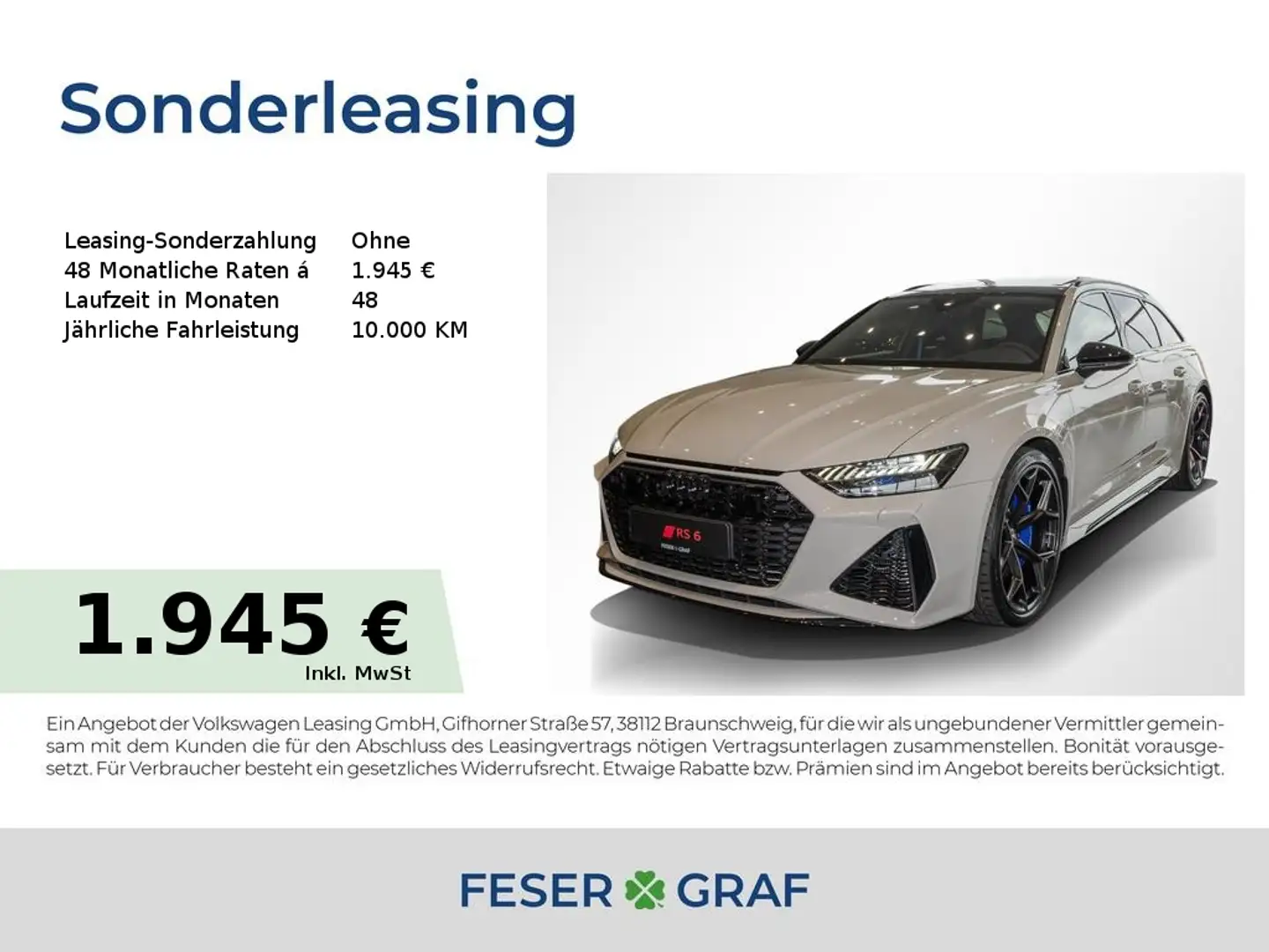 Audi RS6 Av. perf. HD-Matrix/Keramik/B&Oadv./Standh. Beige - 1