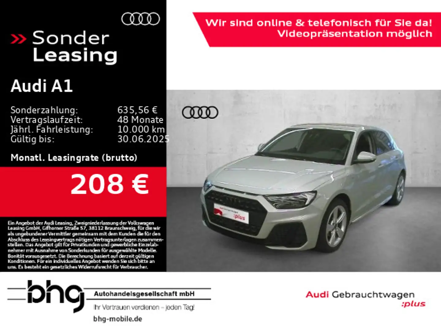 Audi A1 25 TFSI Sportback S tronic S line Silber - 1