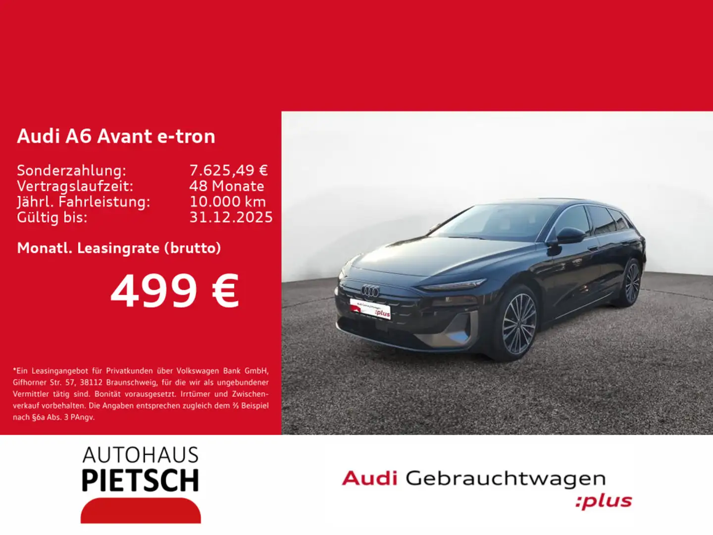 Audi A6 e-tron Avant performance 95kWh Tech Matrix 20 Schwarz - 1