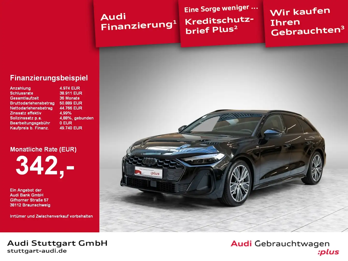 Audi A5 Avant S line TFSI 150 kW S tronic Tech plus Noir - 1