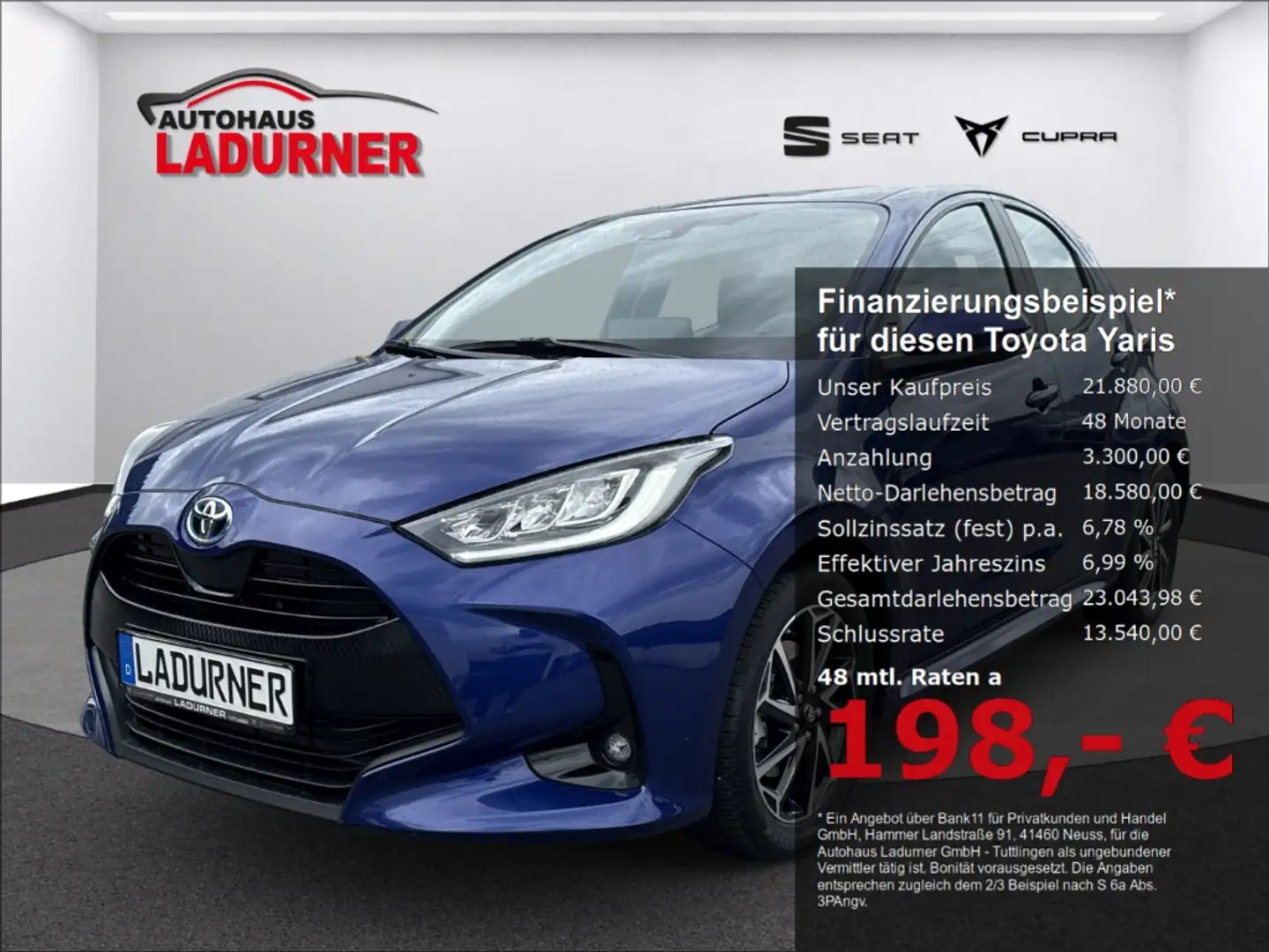 Toyota Yaris Hybrid Team Deutschland *Navi + Apple CarPlay + An Bleu - 1