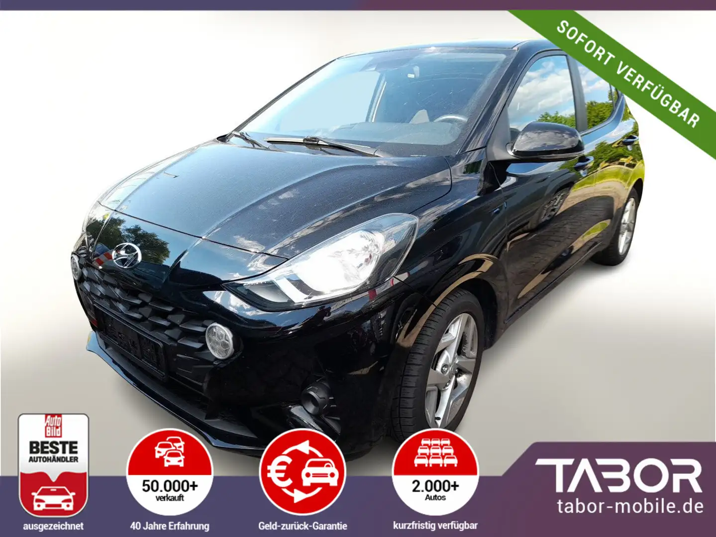 Hyundai i10 1.0 67 Aut. Trend SHZ PDC CarPlay Klima Schwarz - 1
