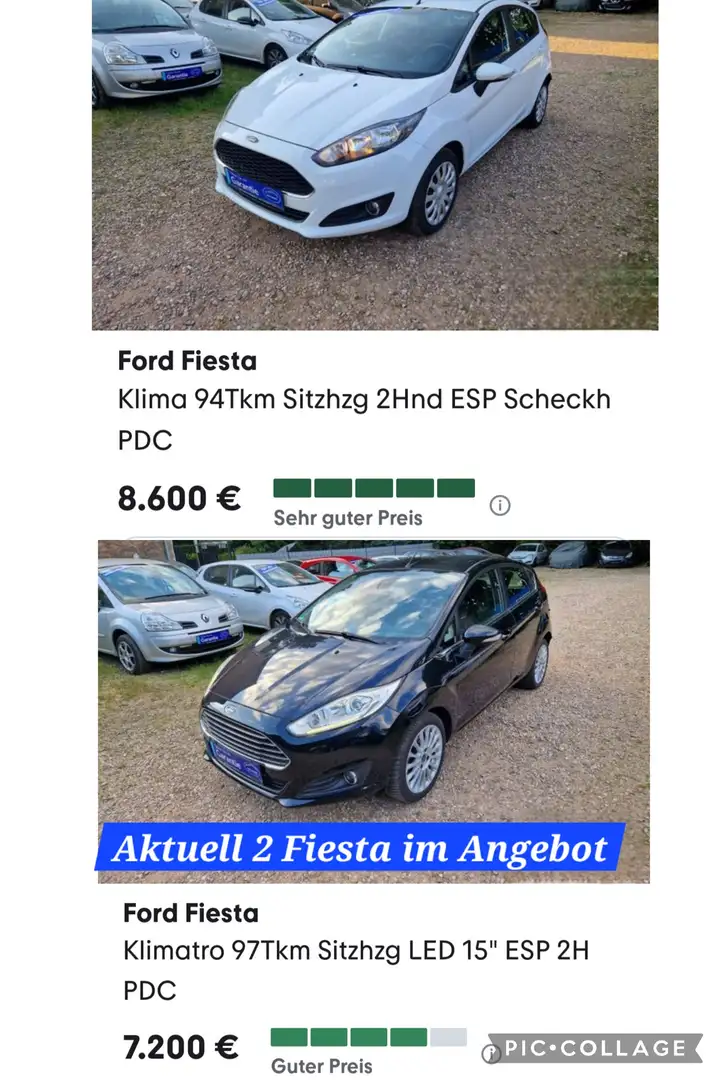 Ford Fiesta Klima 94Tkm Sitzhzg 2Hnd ESP Scheckh PDC TÜVNEU Weiß - 2