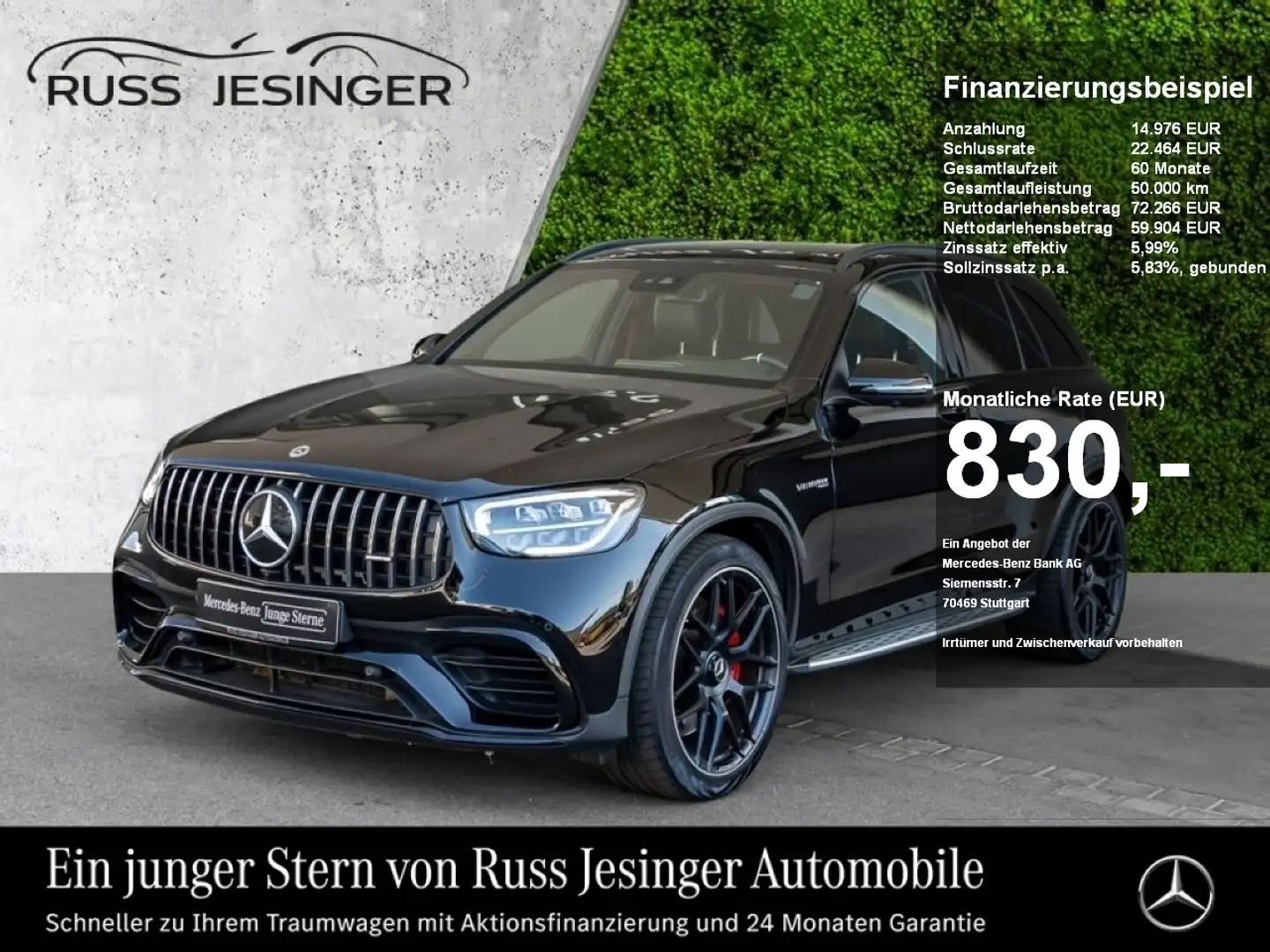 Mercedes-Benz GLC 63 AMG AMG GLC 63 S 4M+ *Pano*360°*LED*Memo*TotW*MBUX* Schwarz - 1