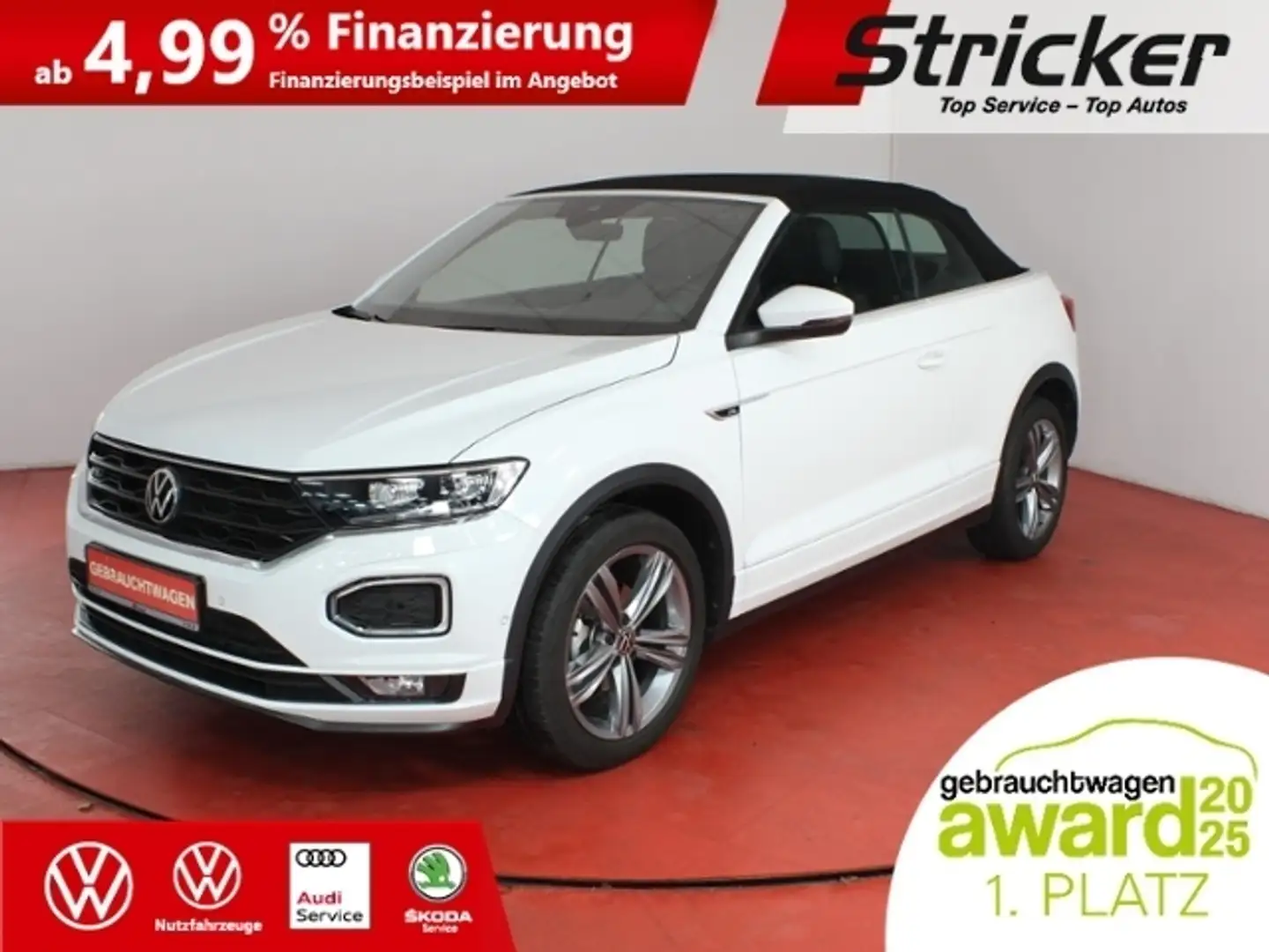 Volkswagen T-Roc Cabriolet R-Line 1.5TSI DSG 296,-ohne Anzahlung N Weiß - 1
