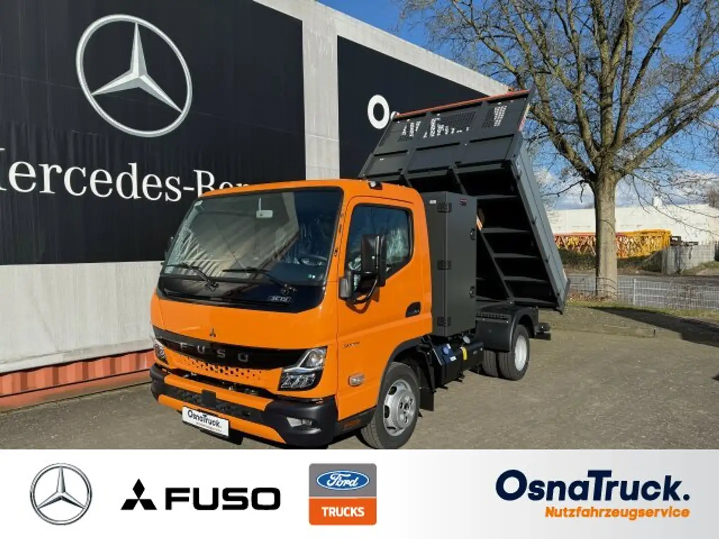 Mitsubishi 3C15 Hinterkipper + Box Orange - 1