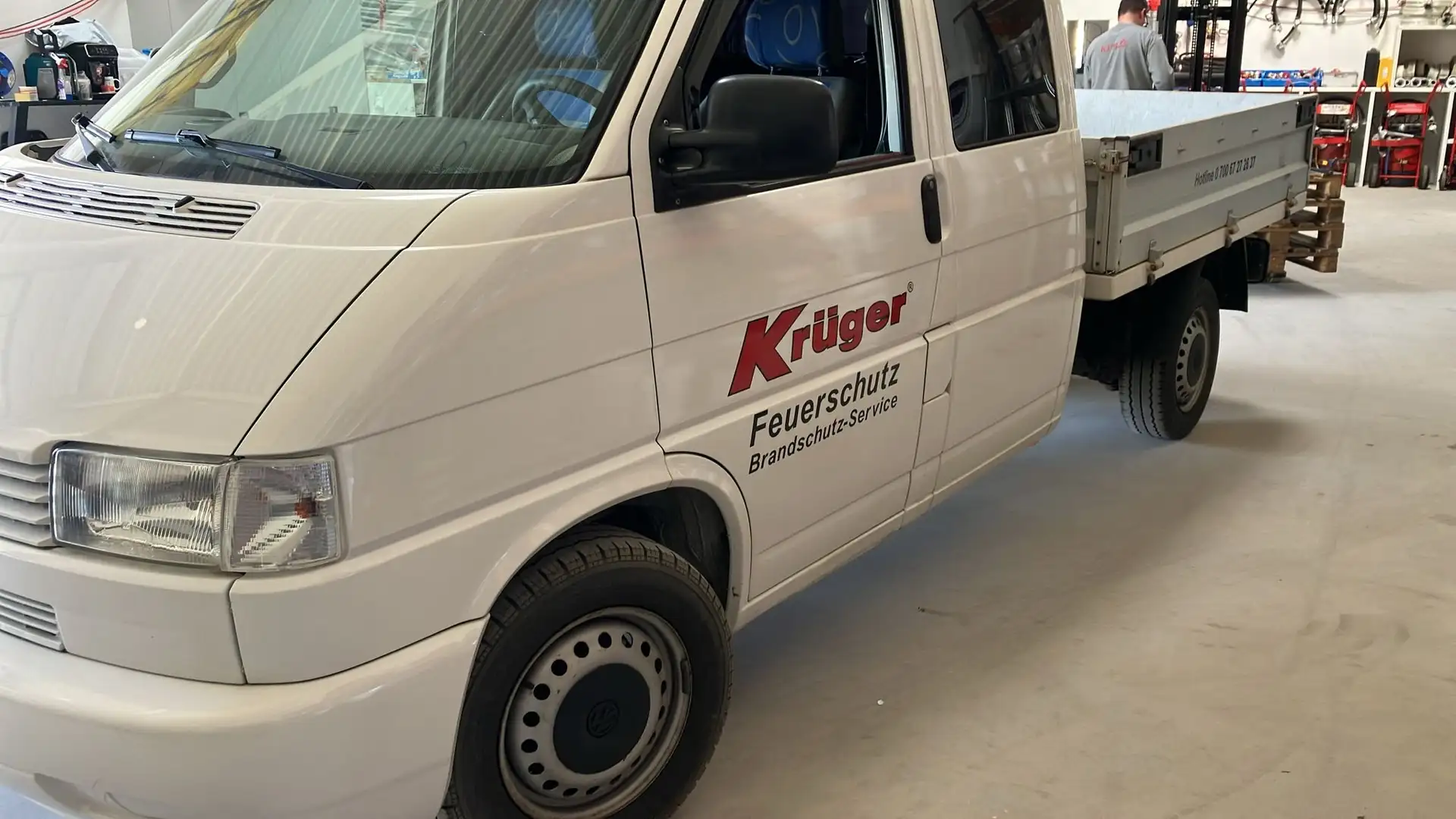 Volkswagen T4 T4 Pritsche Transporter LKW Offener Kasten White - 2