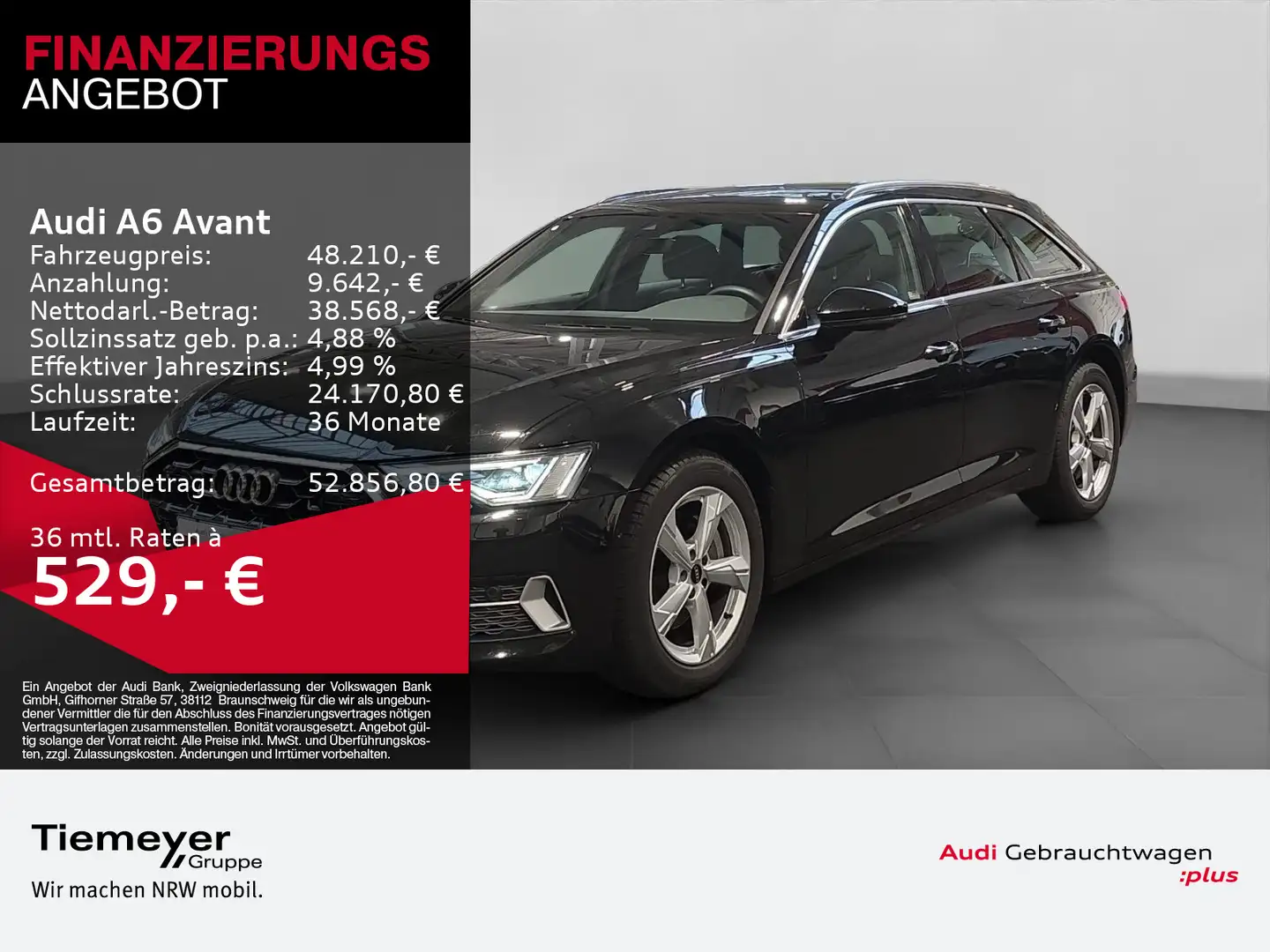 Audi A6 45 TFSI Q ADVANCED LM19 AHK KAMERA MATR Schwarz - 1