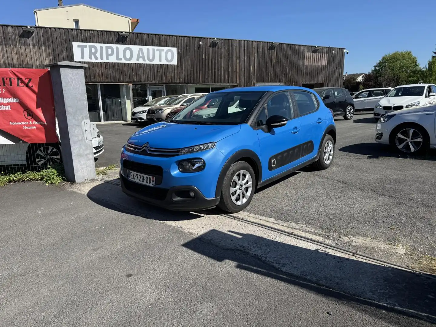 Citroen C3 1.6 BlueHDi - 75 S\u0026S Feel Clim + Radar AR Bleu - 1