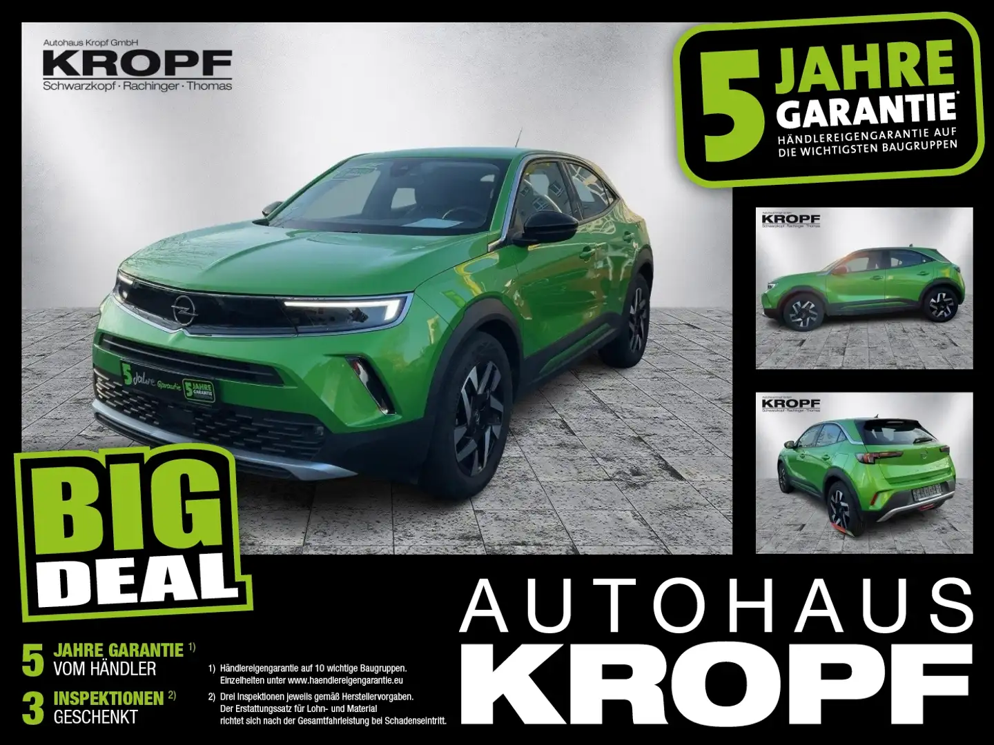 Opel Mokka-E Mokka e Elegance LED+SHZ+Fernlichtass.+Kam.+LM Vert - 1