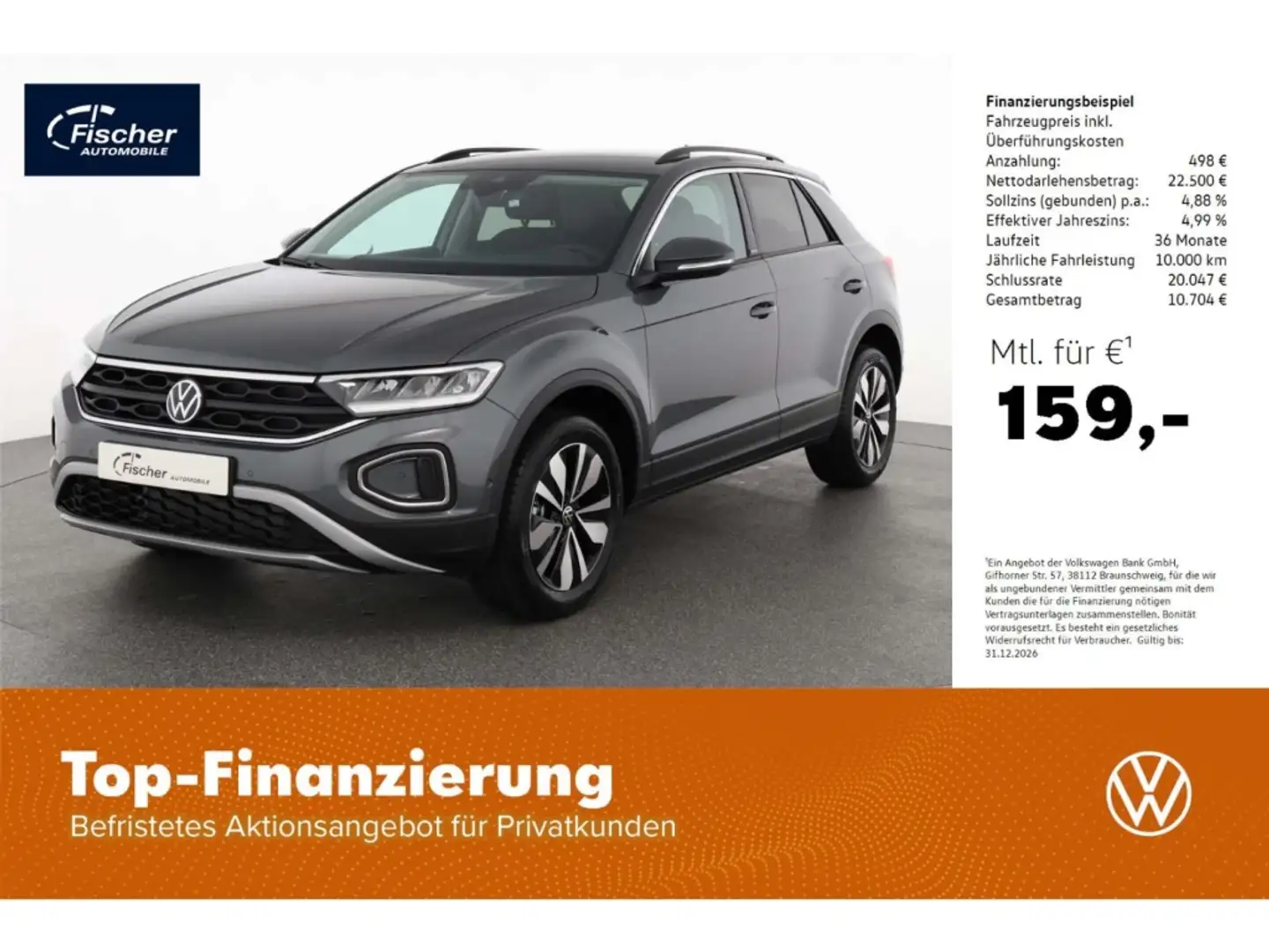 Volkswagen T-Roc 1.0 TSI OPF Move/NAVI/Rückfahrkamera Grau - 1