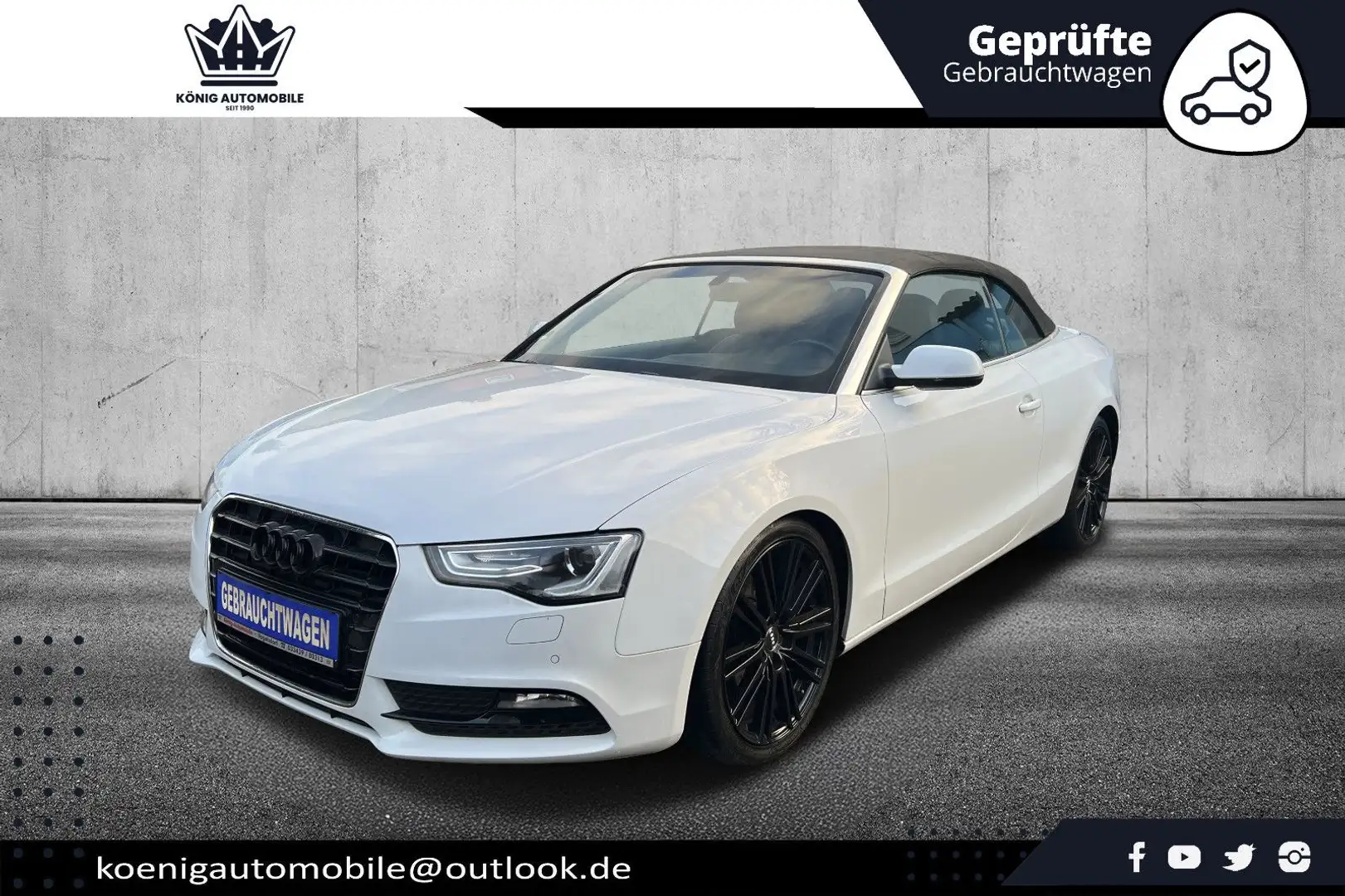 Audi A5 Cabrio 1.8 TFSI Aut. / LEDER / XENON / B&O Weiß - 2