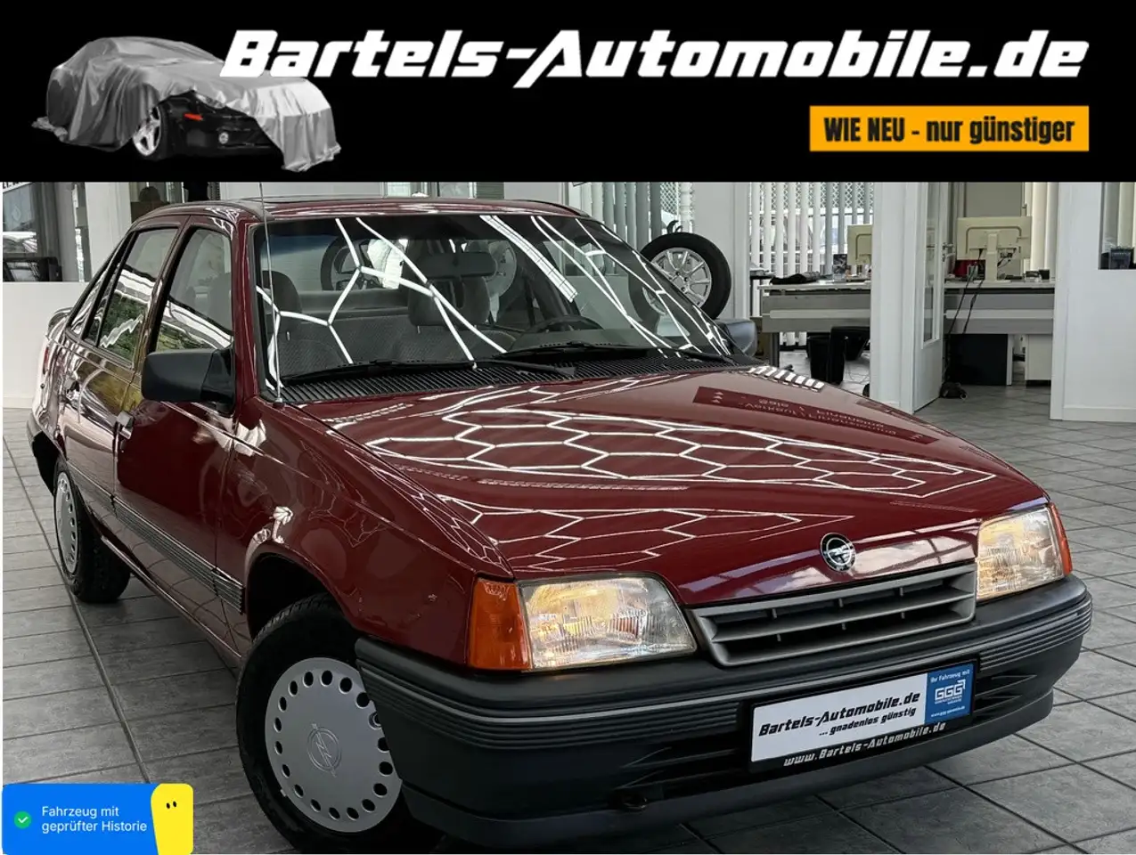 Opel Kadett E 1.4i, 1.Hand, H-Zulassung, Schiebedach, foto 1