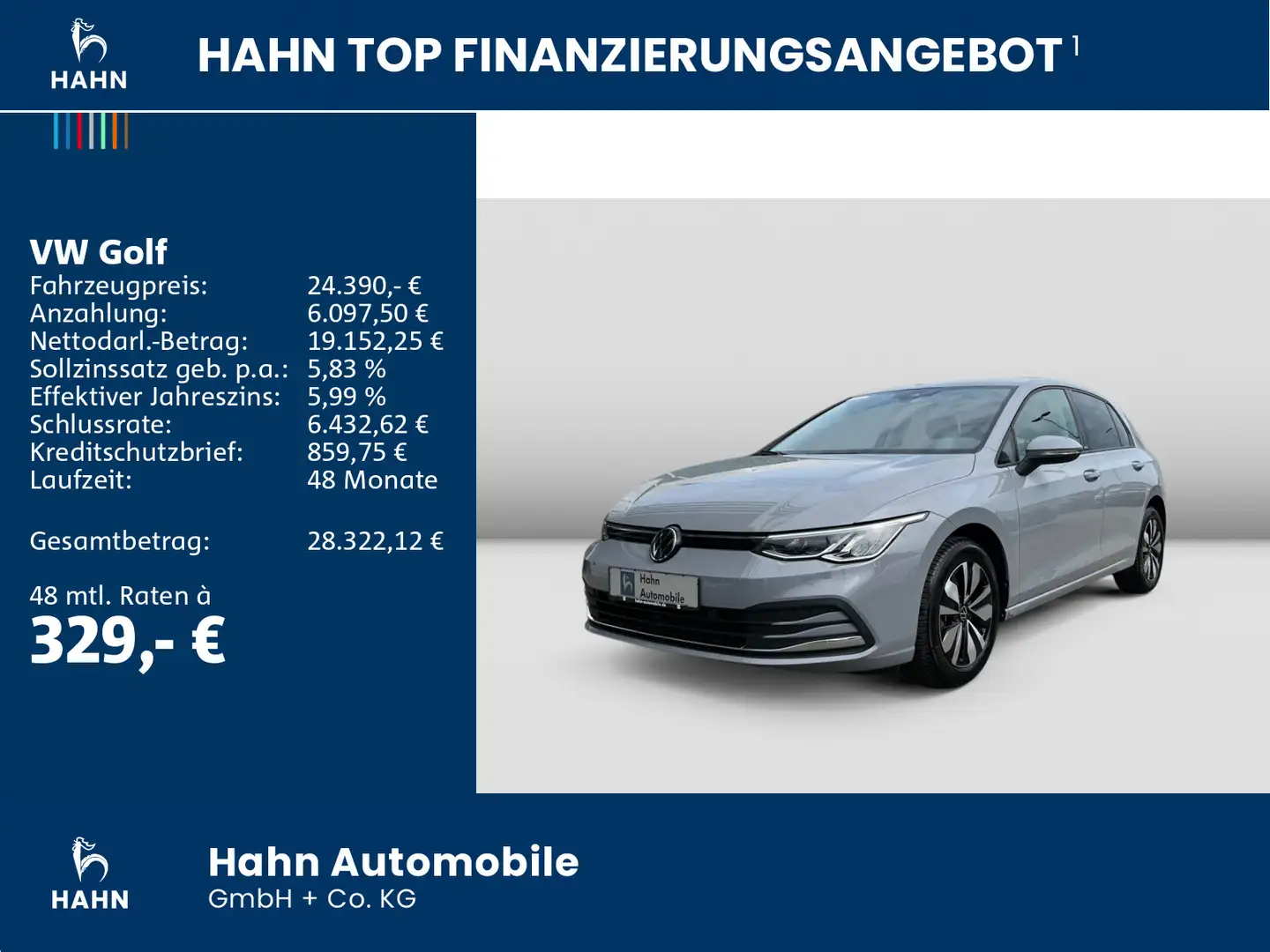 Volkswagen Golf 1.0eTSI Move DSG ACC Navi PDC Climatr Sitzh Grau - 2
