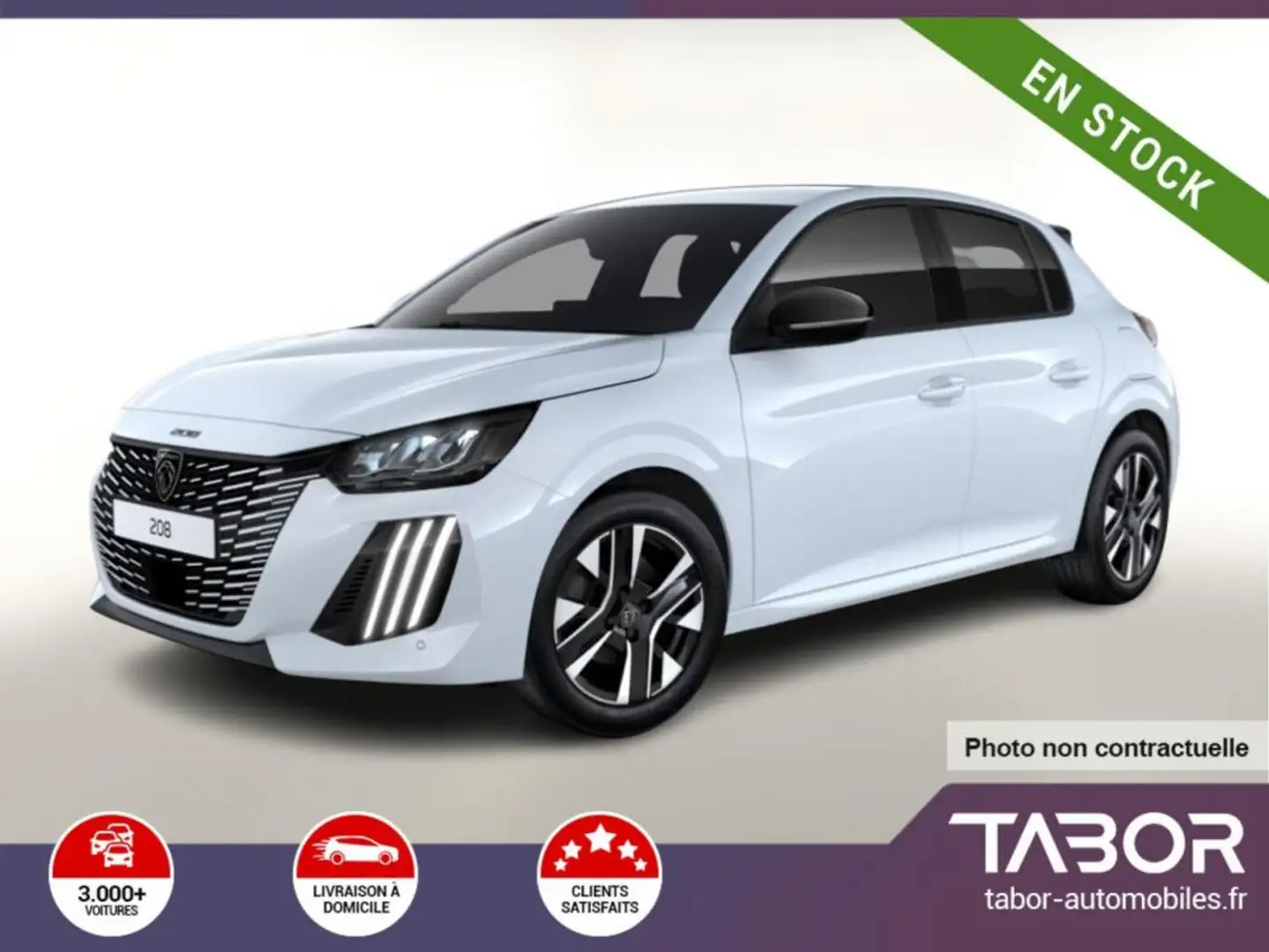Peugeot 208 MHEV 110 DSC6 Allure LED Radars GPS Blanc - 1